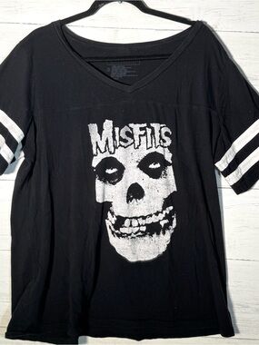 Misfits Live Nation Black Varsity T Shirt Women’s Plus Size 2X Official Merch